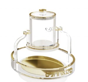 Picture of Lucite Mayim Achronim Swinging Design Gold 5.5"